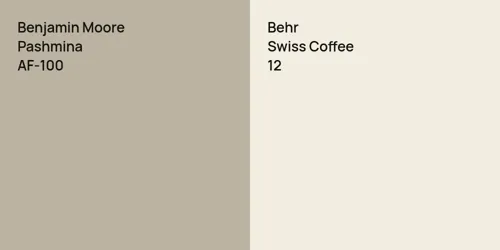 AF-100 Pashmina vs 12 Swiss Coffee