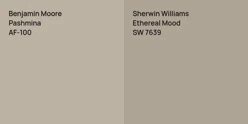 AF-100 Pashmina vs SW 7639 Ethereal Mood