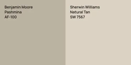 AF-100 Pashmina vs SW 7567 Natural Tan