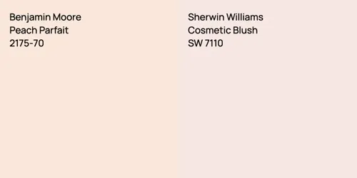 2175-70 Peach Parfait vs SW 7110 Cosmetic Blush