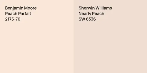 2175-70 Peach Parfait vs SW 6336 Nearly Peach