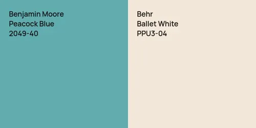 2049-40 Peacock Blue vs PPU3-04 Ballet White