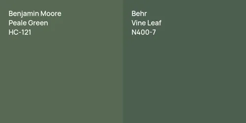 HC-121 Peale Green vs N400-7 Vine Leaf