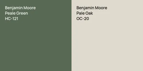 HC-121 Peale Green vs OC-20 Pale Oak