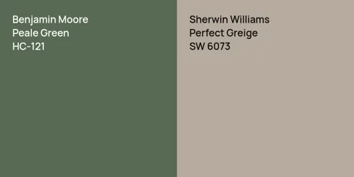 HC-121 Peale Green vs SW 6073 Perfect Greige