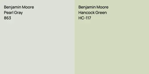863 Pearl Gray vs HC-117 Hancock Green