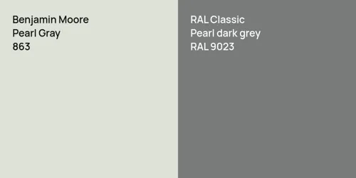 863 Pearl Gray vs RAL 9023 Pearl dark grey