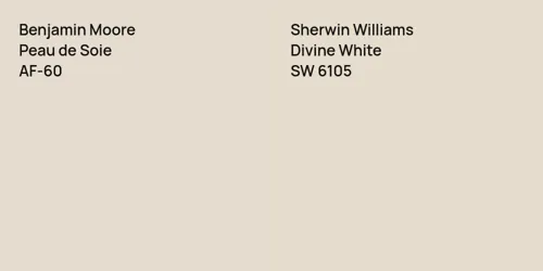 AF-60 Peau de Soie vs SW 6105 Divine White