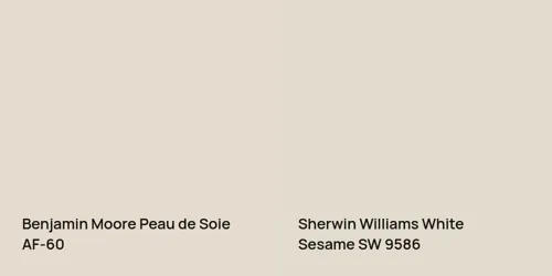 AF-60 Peau de Soie vs SW 9586 White Sesame