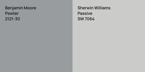 2121-30 Pewter vs SW 7064 Passive