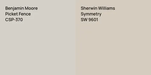 CSP-370 Picket Fence vs SW 9601 Symmetry