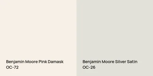 OC-72 Pink Damask vs OC-26 Silver Satin