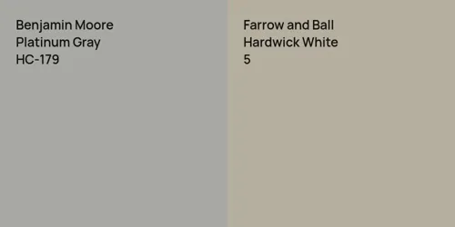 HC-179 Platinum Gray vs 5 Hardwick White