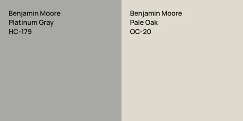 HC-179 Platinum Gray vs OC-20 Pale Oak