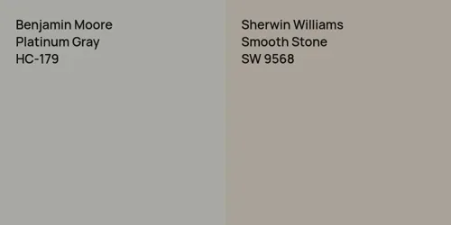 HC-179 Platinum Gray vs SW 9568 Smooth Stone