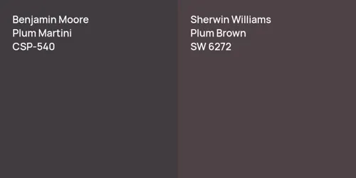 CSP-540 Plum Martini vs SW 6272 Plum Brown