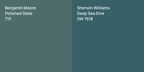 713 Polished Slate vs SW 7618 Deep Sea Dive