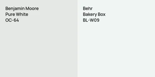 OC-64 Pure White vs BL-W09 Bakery Box