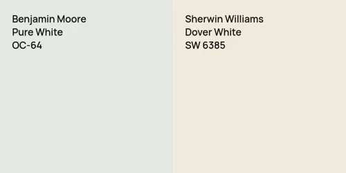 OC-64 Pure White vs SW 6385 Dover White