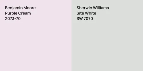 2073-70 Purple Cream vs SW 7070 Site White