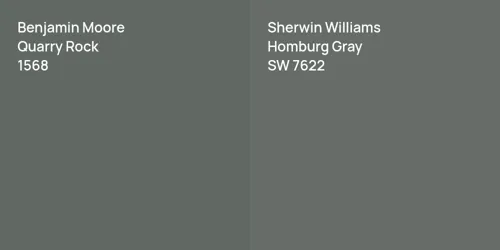 1568 Quarry Rock vs SW 7622 Homburg Gray