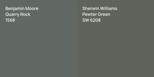 1568 Quarry Rock vs SW 6208 Pewter Green