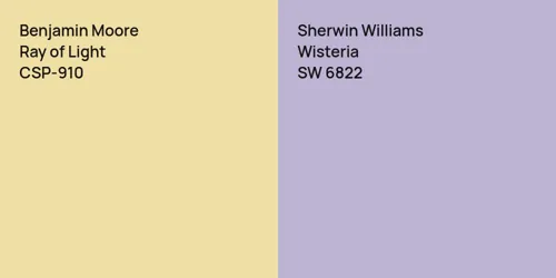 CSP-910 Ray of Light vs SW 6822 Wisteria