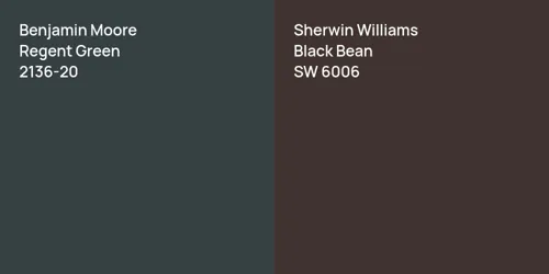 2136-20 Regent Green vs SW 6006 Black Bean