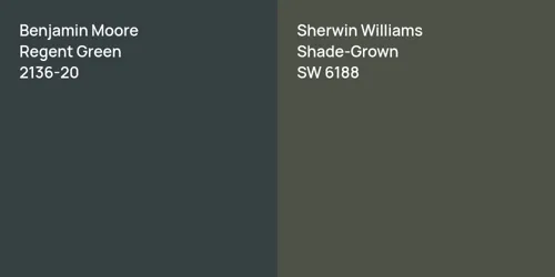 2136-20 Regent Green vs SW 6188 Shade-Grown