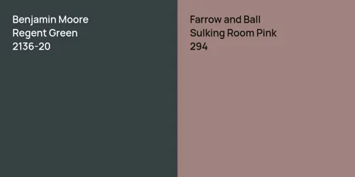 2136-20 Regent Green vs 294 Sulking Room Pink