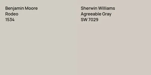 1534 Rodeo vs SW 7029 Agreeable Gray