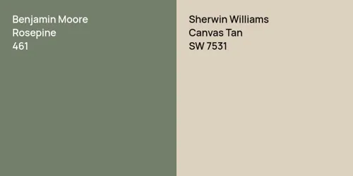 461 Rosepine vs SW 7531 Canvas Tan