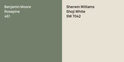 461 Rosepine vs SW 7042 Shoji White