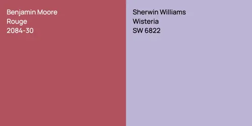 2084-30 Rouge vs SW 6822 Wisteria