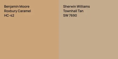 HC-42 Roxbury Caramel vs SW 7690 Townhall Tan