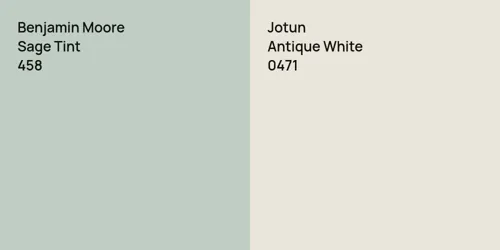 458 Sage Tint vs 0471 Antique White