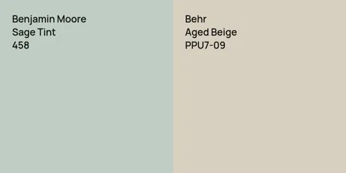 458 Sage Tint vs PPU7-09 Aged Beige