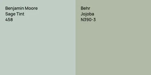 458 Sage Tint vs N390-3 Jojoba