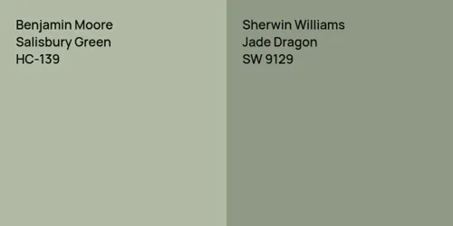 HC-139 Salisbury Green vs SW 9129 Jade Dragon