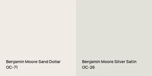 OC-71 Sand Dollar vs OC-26 Silver Satin