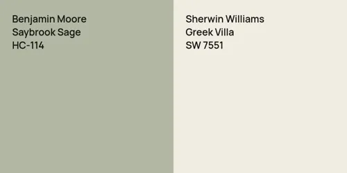 HC-114 Saybrook Sage vs SW 7551 Greek Villa