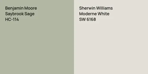 HC-114 Saybrook Sage vs SW 6168 Moderne White