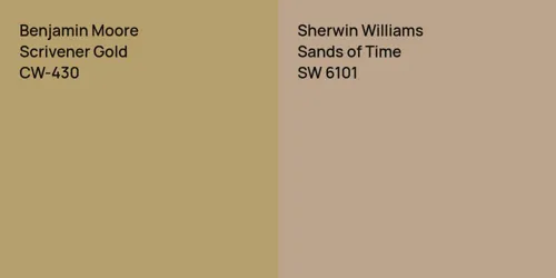 CW-430 Scrivener Gold vs SW 6101 Sands of Time