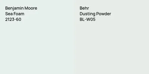 2123-60 Sea Foam vs BL-W05 Dusting Powder