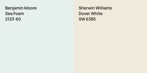 2123-60 Sea Foam vs SW 6385 Dover White