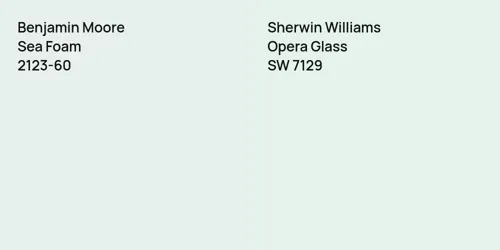 2123-60 Sea Foam vs SW 7129 Opera Glass