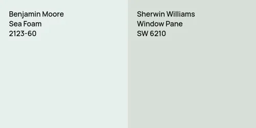 2123-60 Sea Foam vs SW 6210 Window Pane