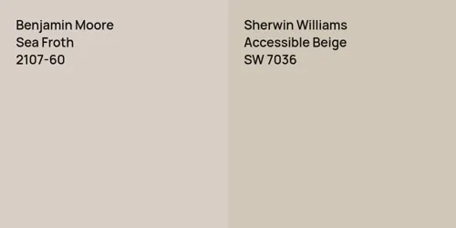 2107-60 Sea Froth vs SW 7036 Accessible Beige