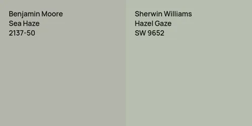 2137-50 Sea Haze vs SW 9652 Hazel Gaze