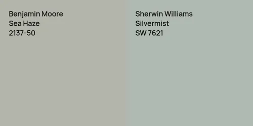 2137-50 Sea Haze vs SW 7621 Silvermist